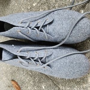 Women's Grey and cork wedge ankle boots sz 8.5